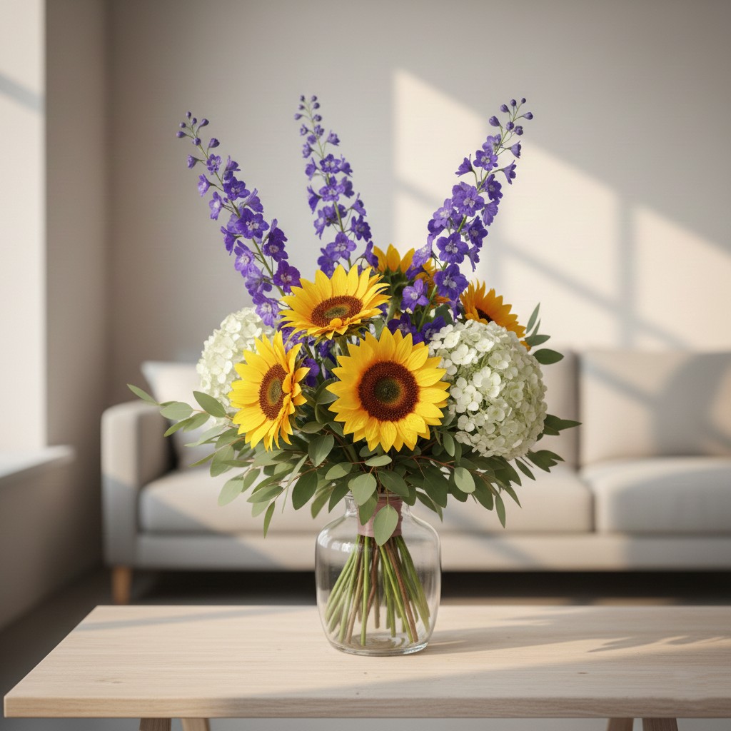 Frisk blomsterarrangement