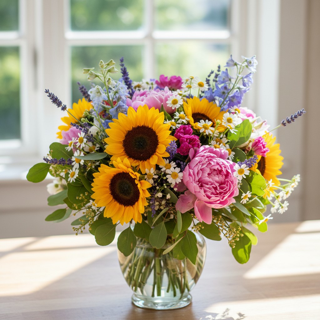 Sommerbuket arrangement